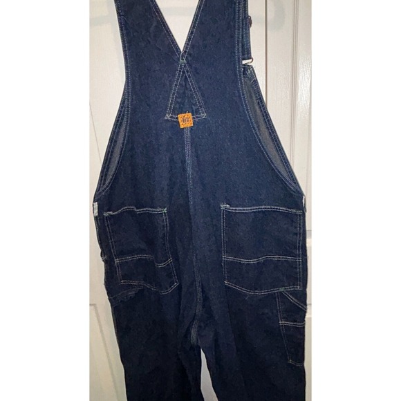 Vintage Men's Big Ben Bib Overalls  44 X 30, 7 Pockets, Dark Wash, Made in USA‎ - Picture 4 of 9